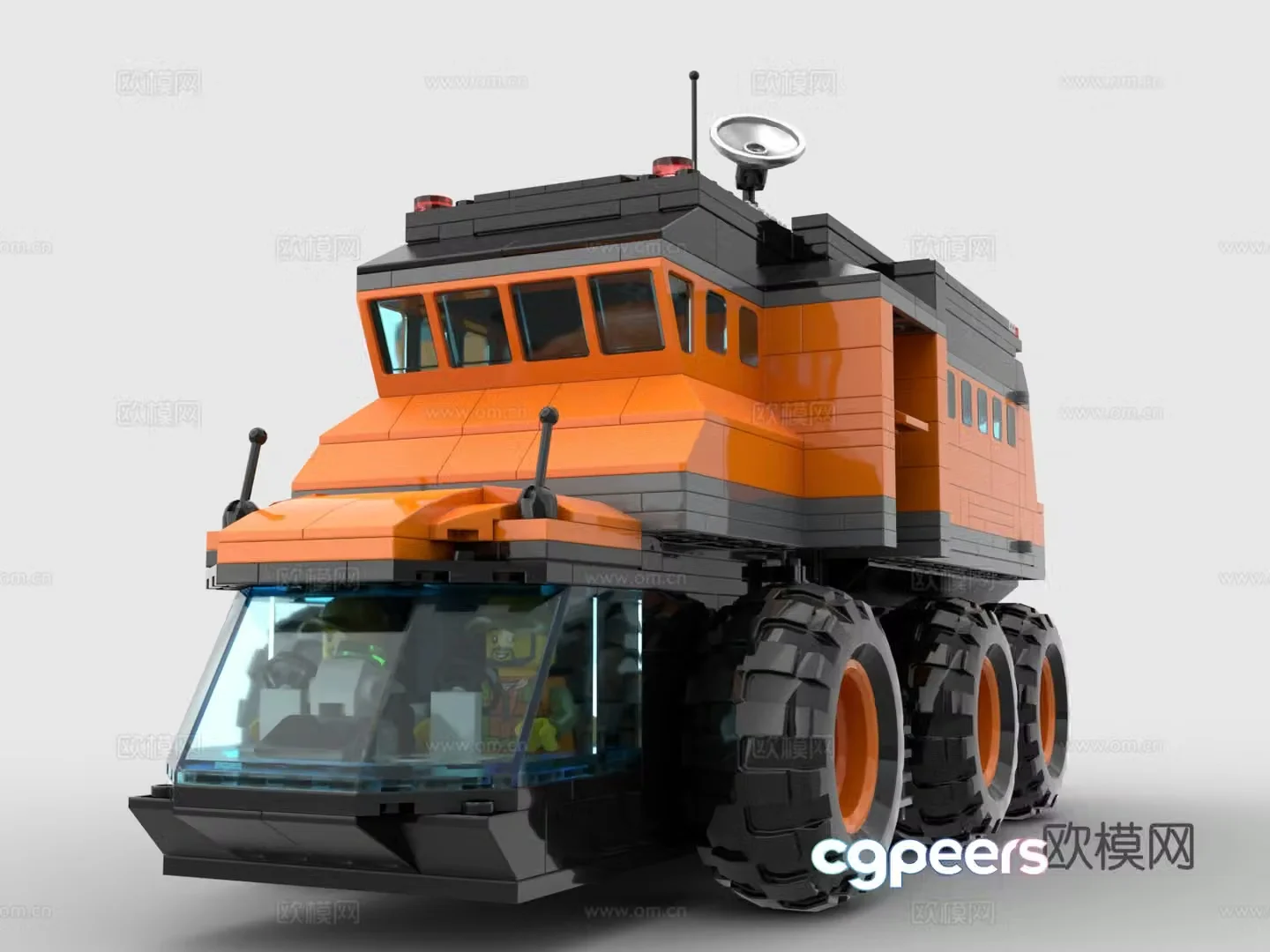 LEGO LEGO toys building blocks moving fortress RV heavy RV 3d model