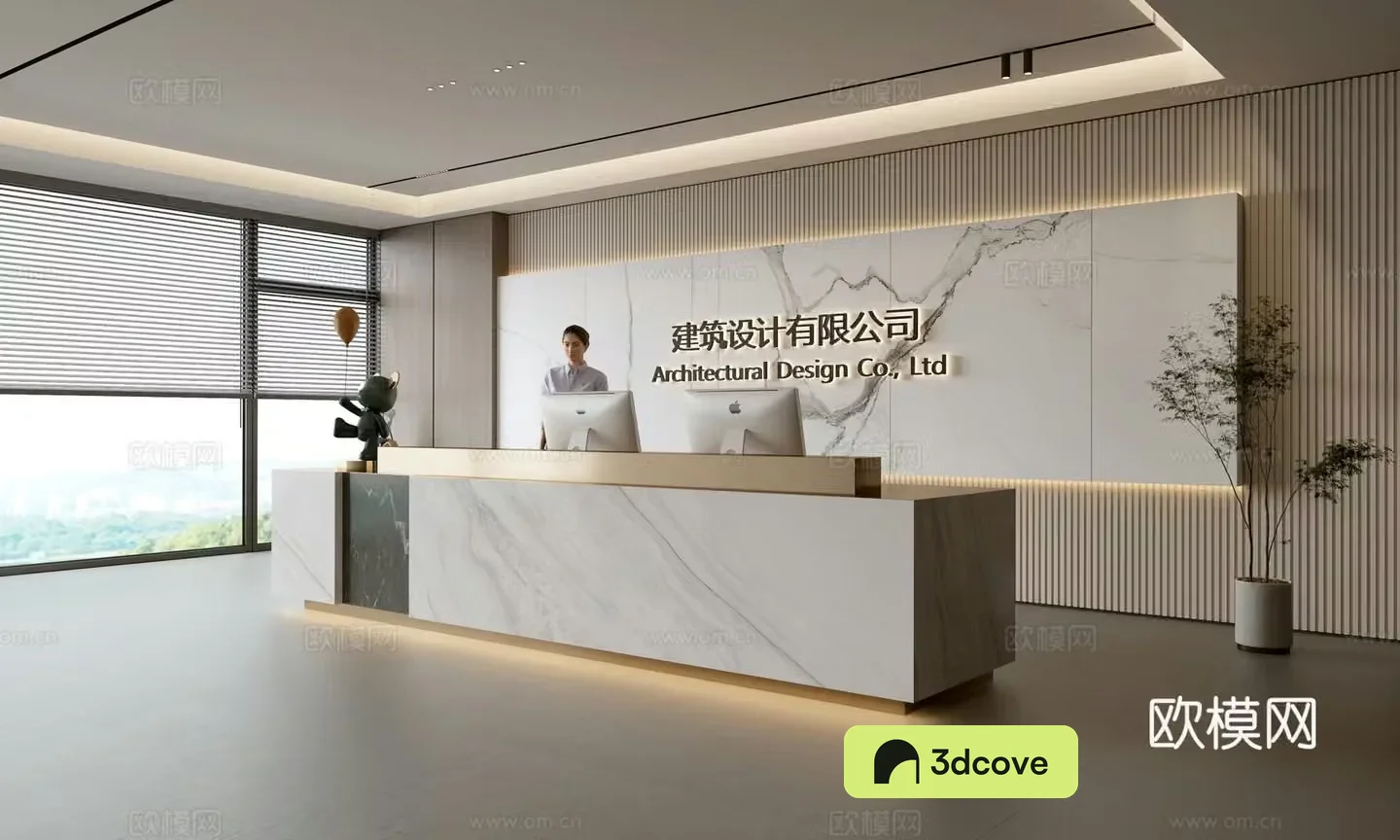 Modern company front desk reception area bar reception desk service desk company front desk background