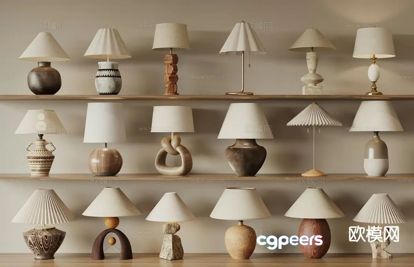 Medieval style desk lamp mushroom lamp 3d model