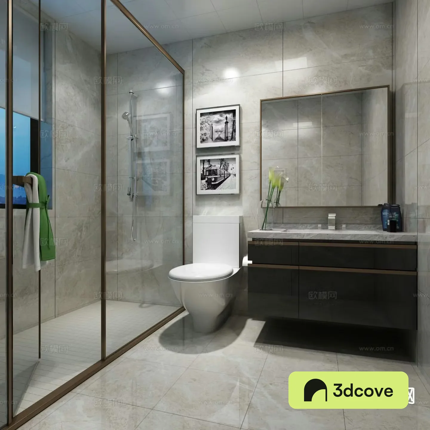 Modern minimalist bathroom