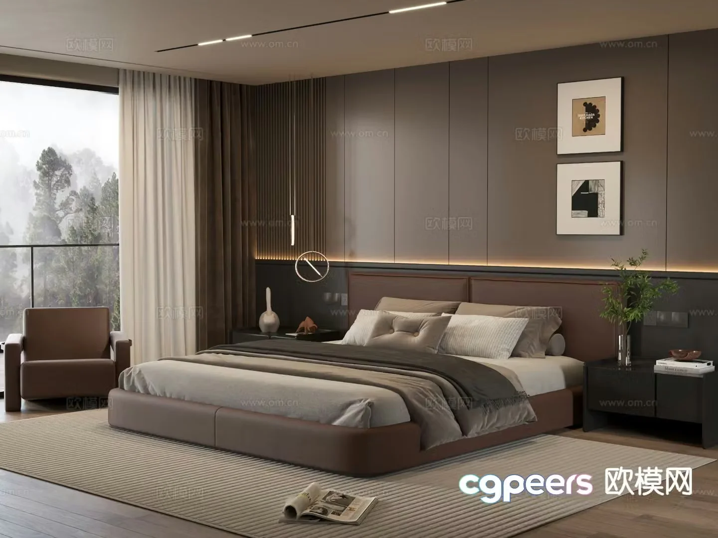Italian style bedroom master bedroom 3d model