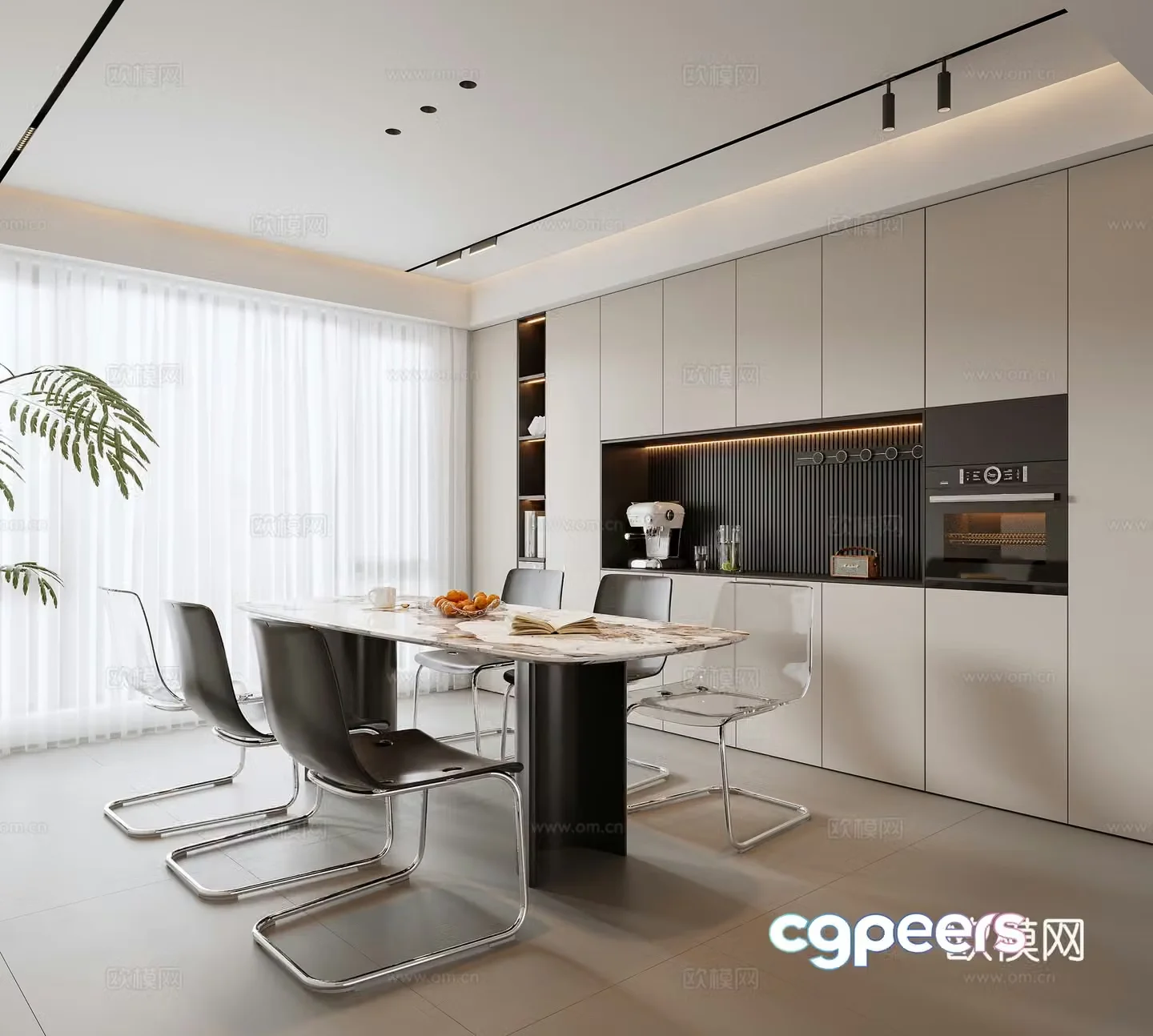 Modern restaurant 3d model