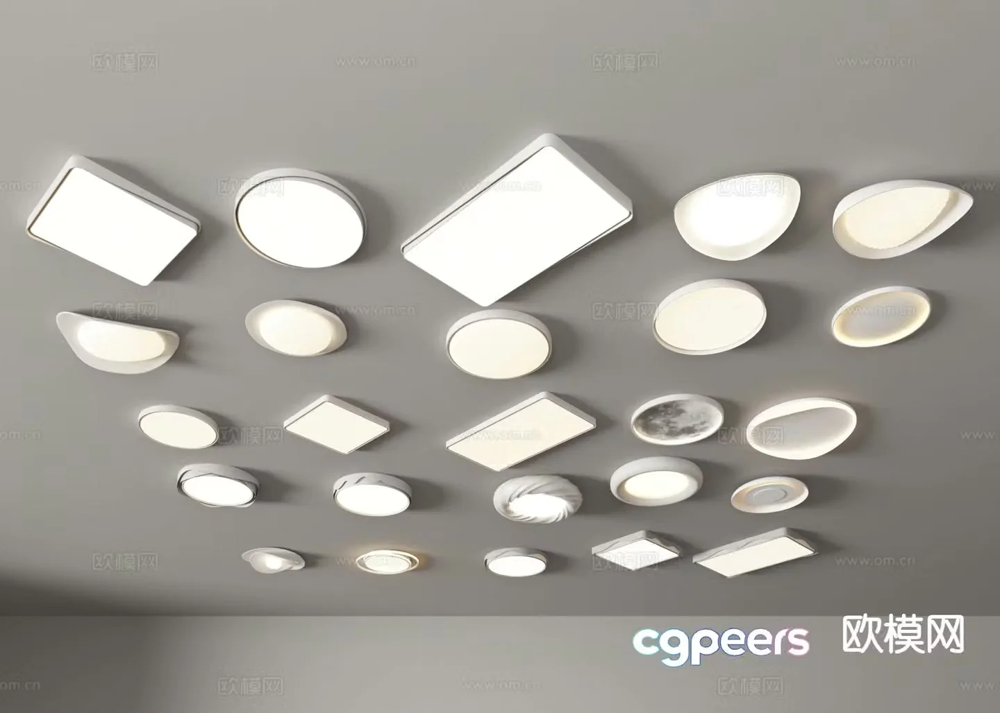 Modern ceiling light Bedroom light 3d model