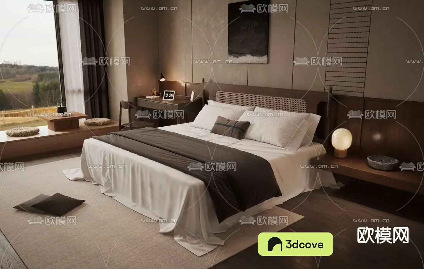Wabi-sabi double bed