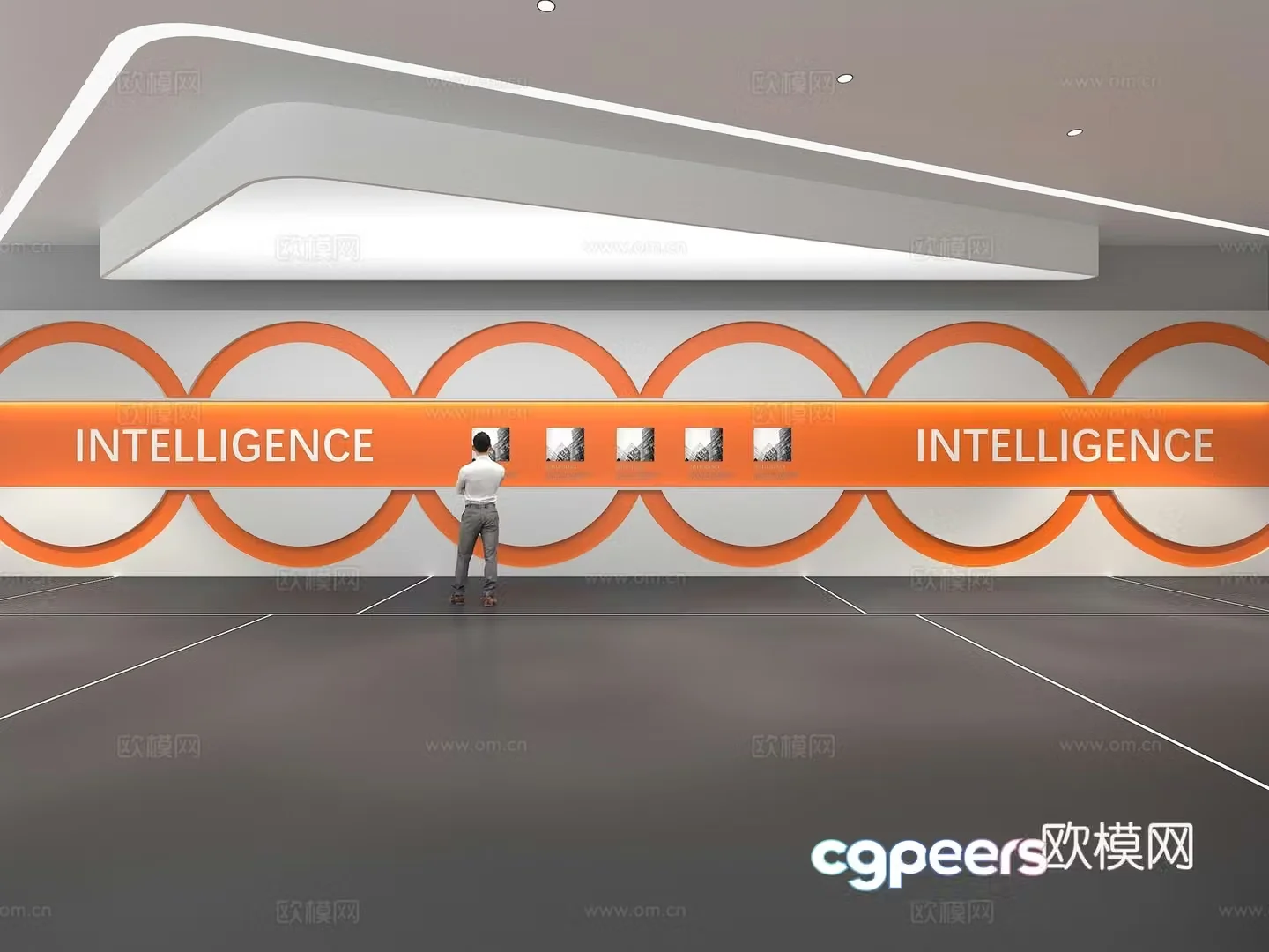 Cultural wall Corporate culture wall Display wall Theme wall Exhibition hall Campus culture Corridor 3D model
