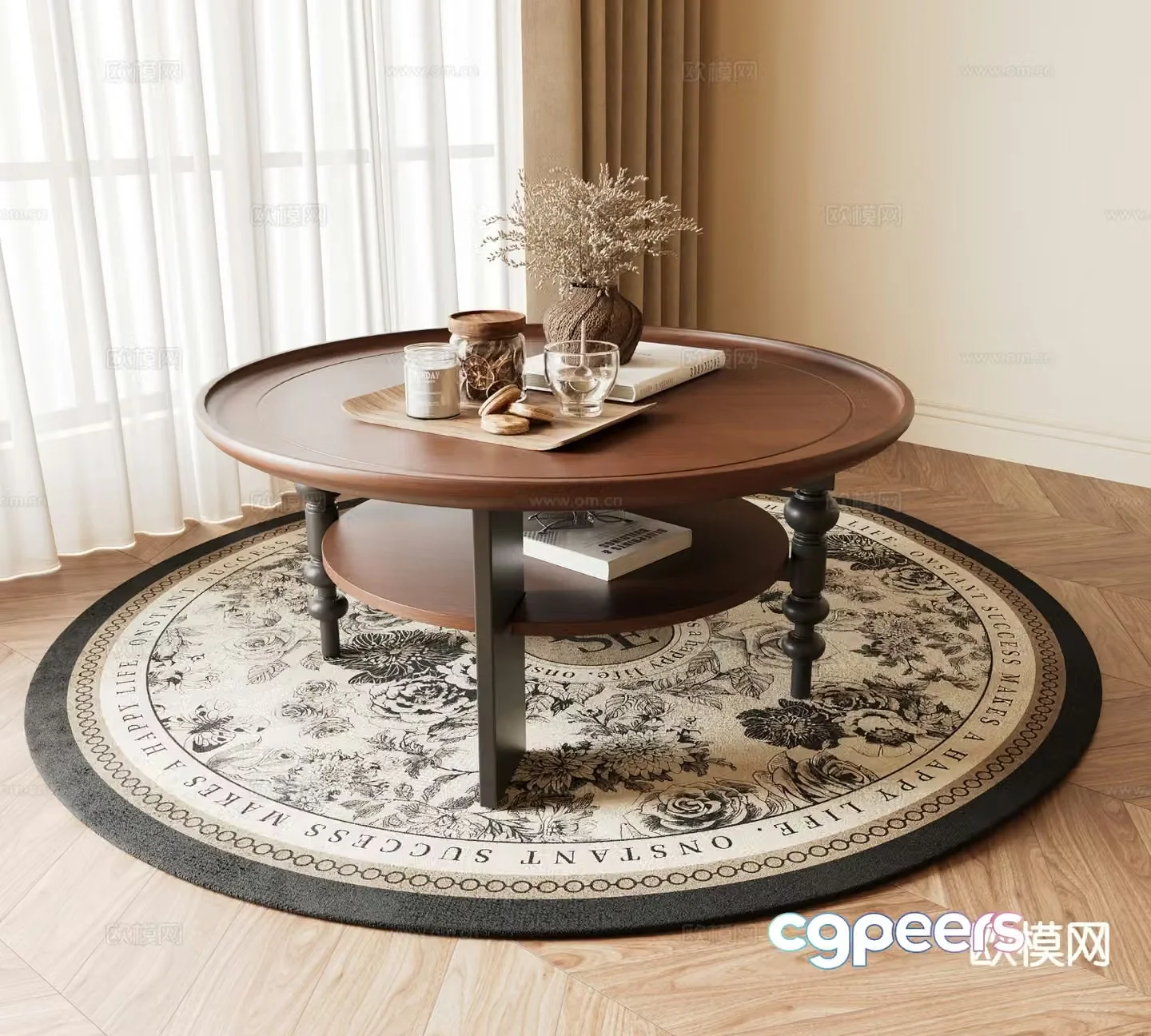 Medieval style coffee table 3D model