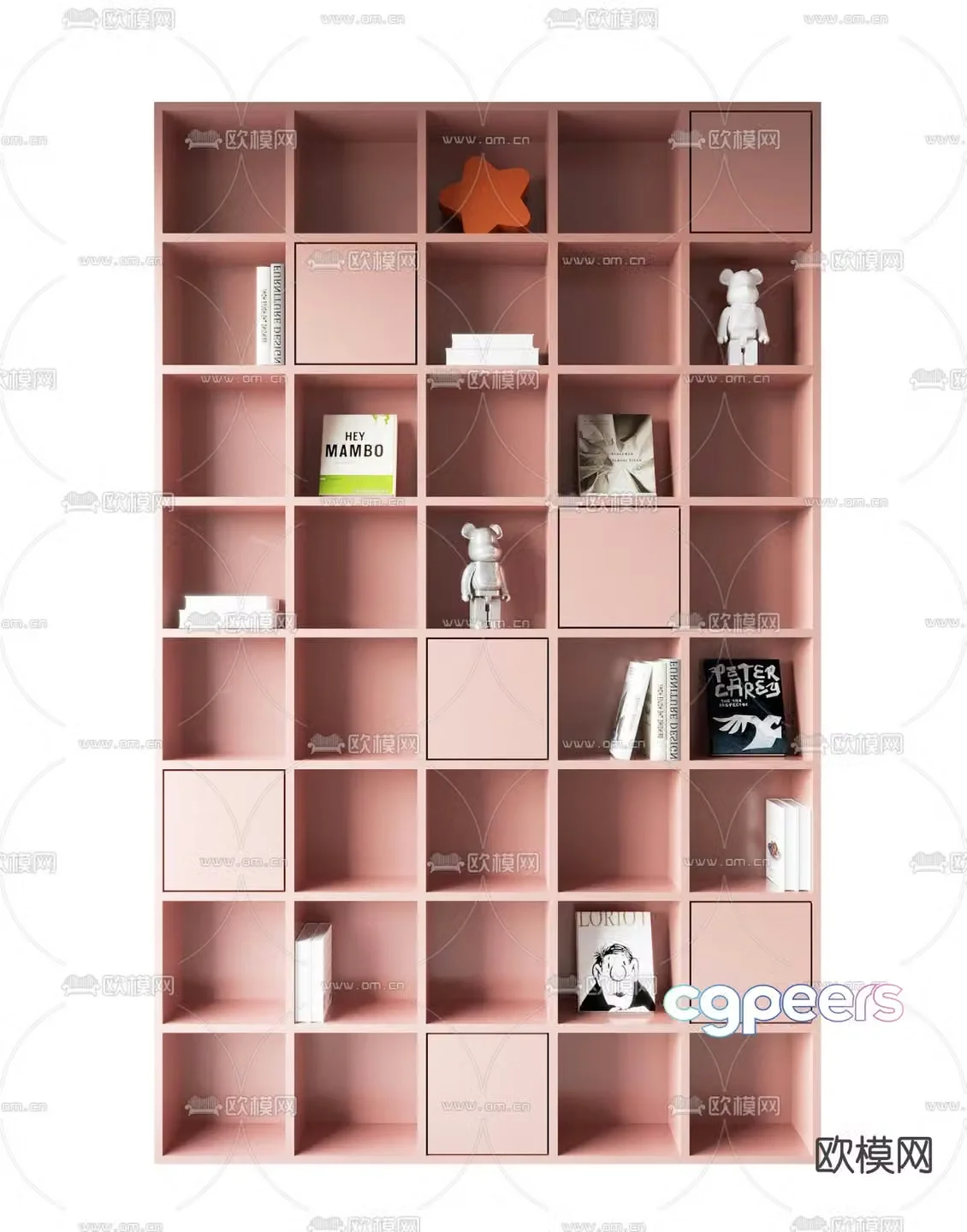 Modern children’s bookcase 3d model