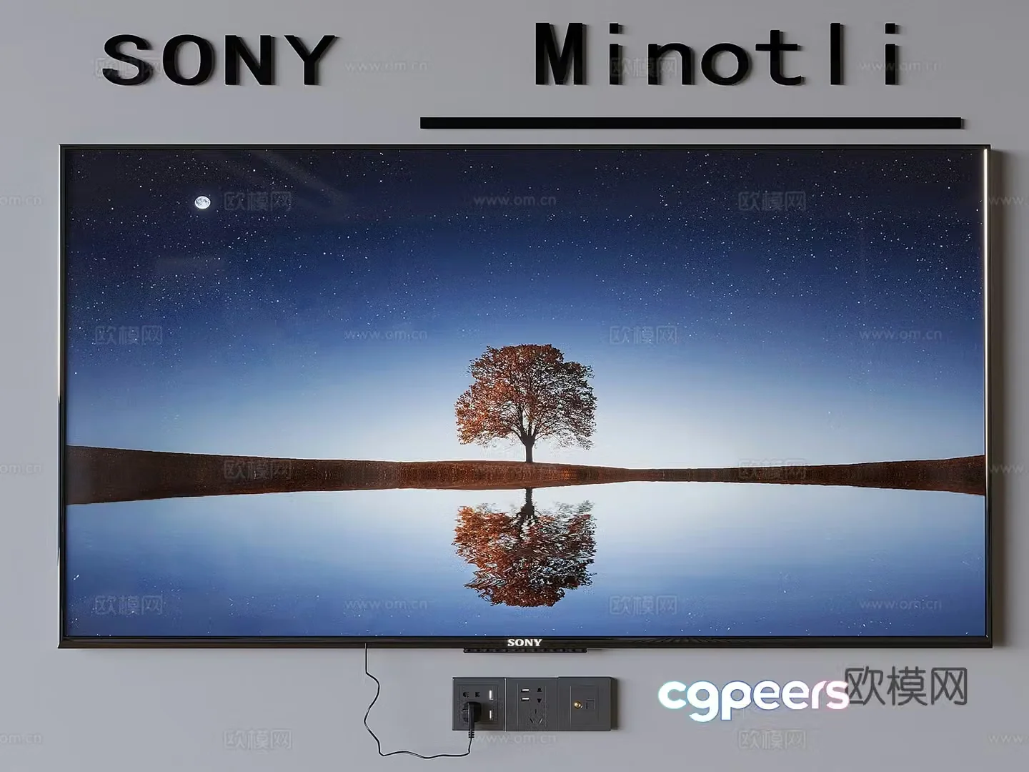 Sony full-screen TV HD laser TV 3D model