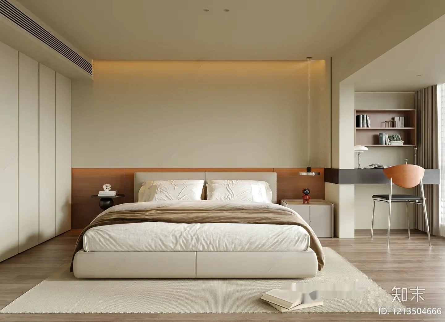 Cozy Modern Bedroom 3D Model – 3926 – VRAY Render