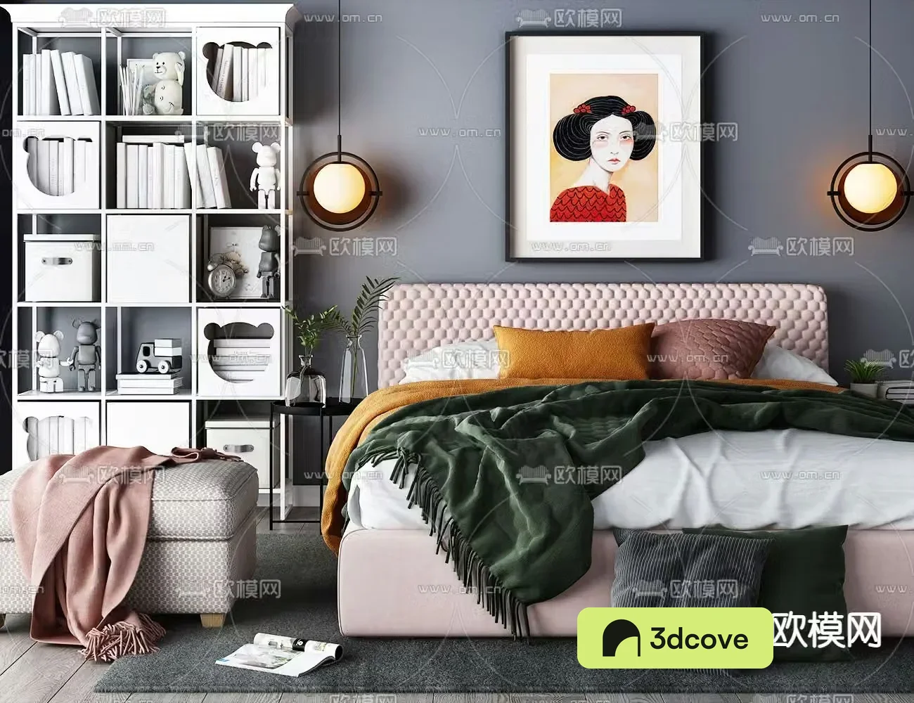 Modern double bed