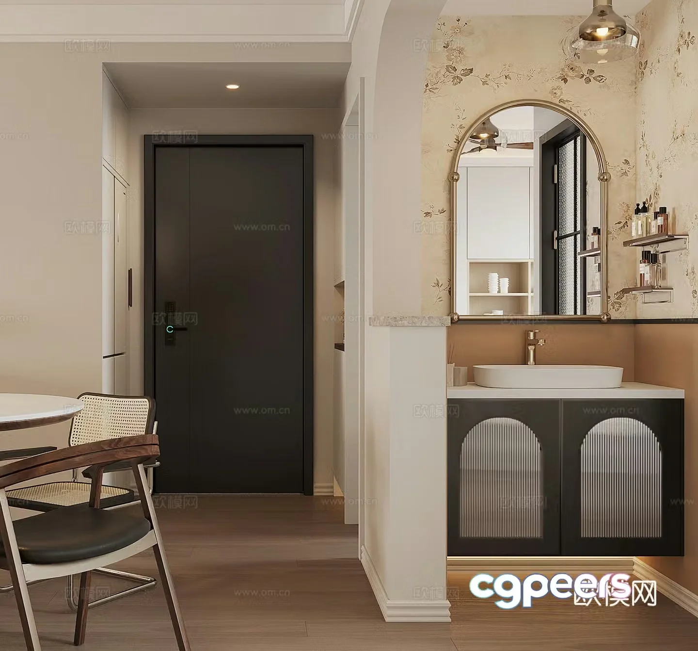 French bathroom dry area 3D model
