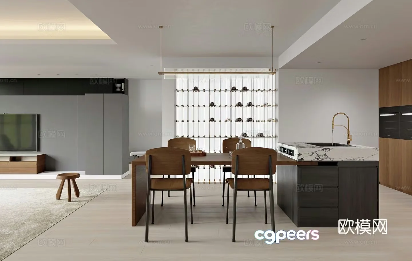 Modern Nakajima Restaurant 3D Model