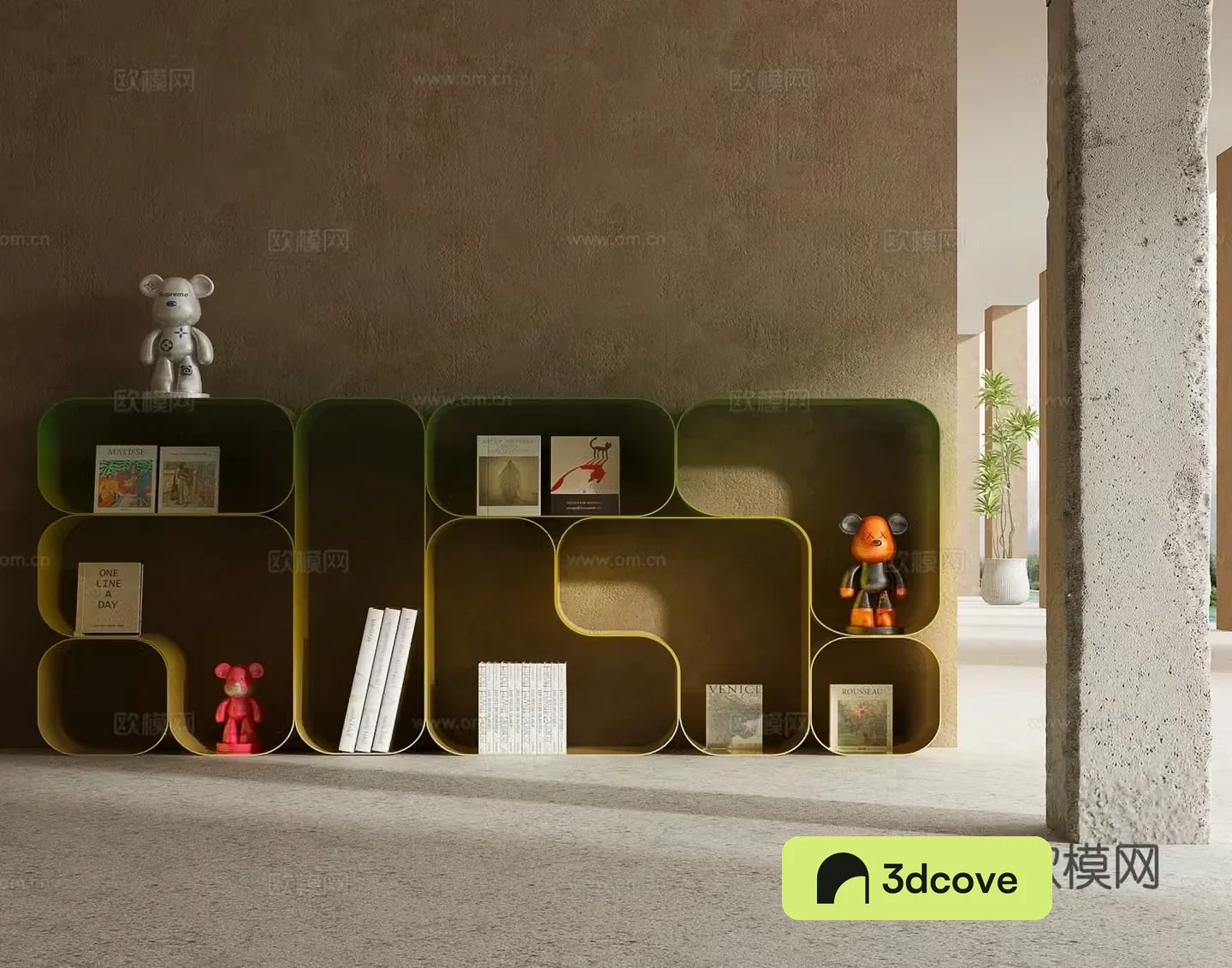Modern bookcase bookshelf