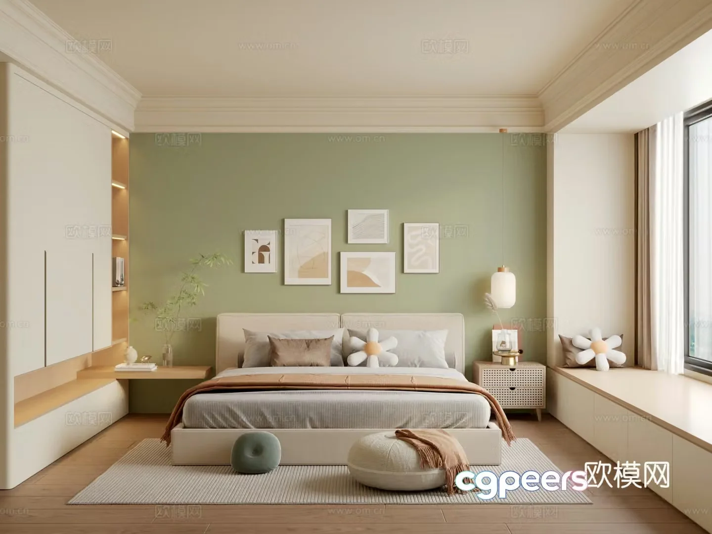Nordic bedroom 3d model