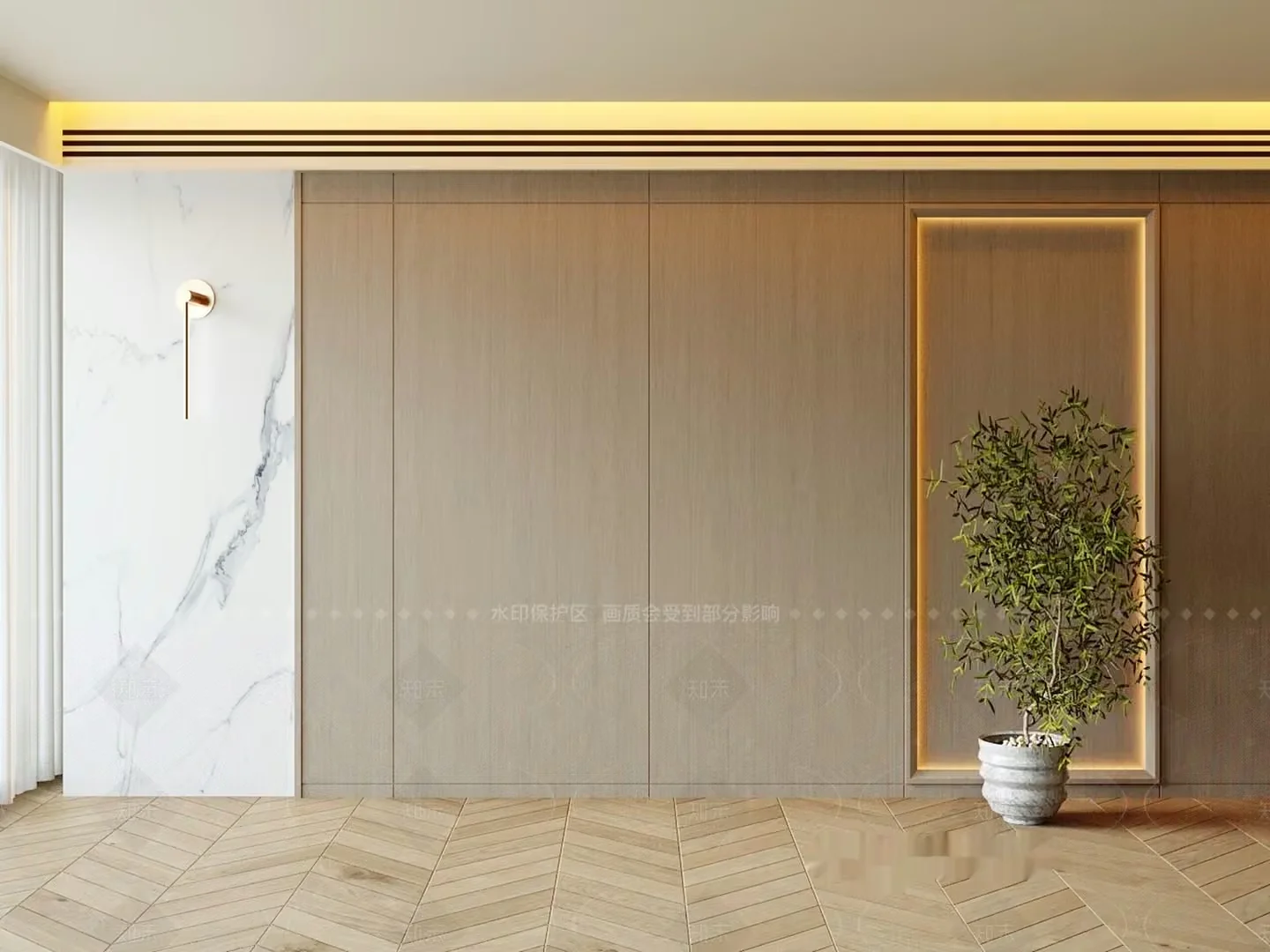Modern Living Room 3D Model – 8655 – VRAY Render