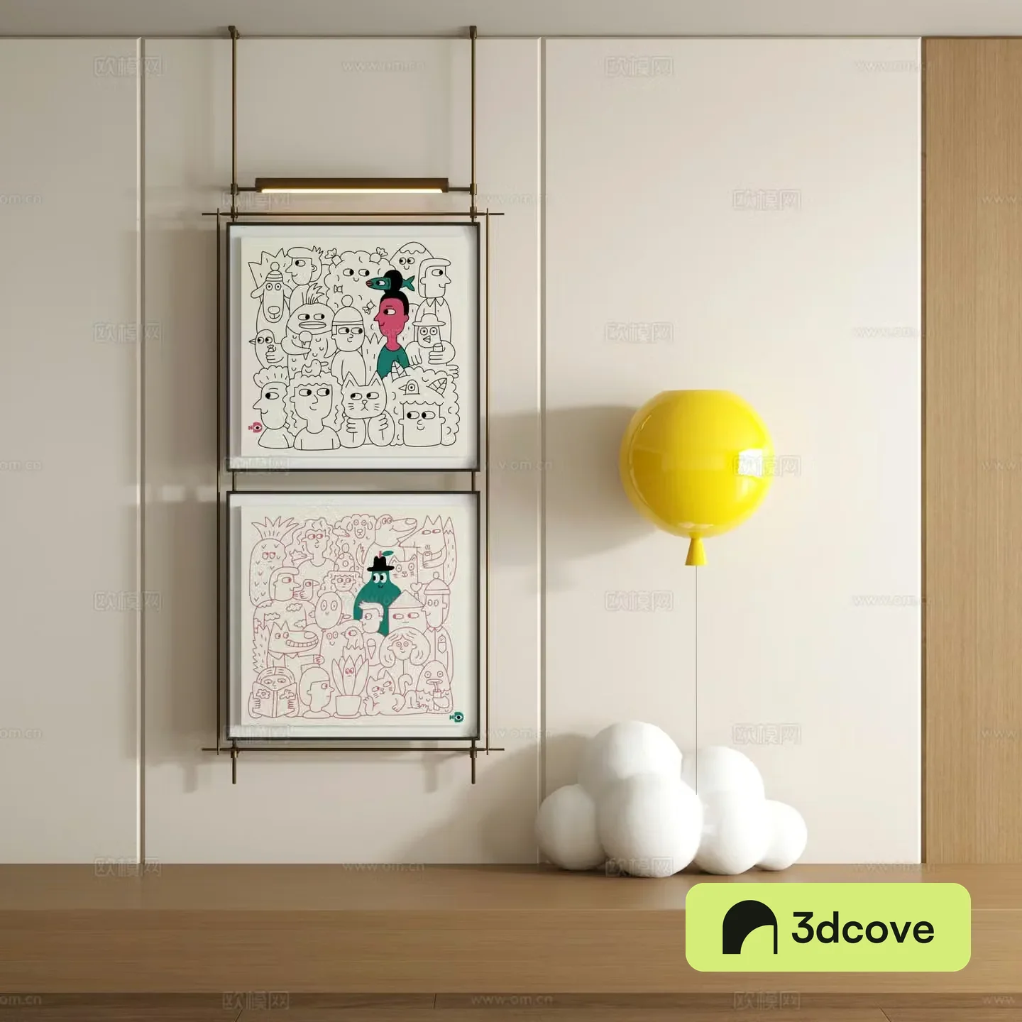 Modern graffiti decorative painting