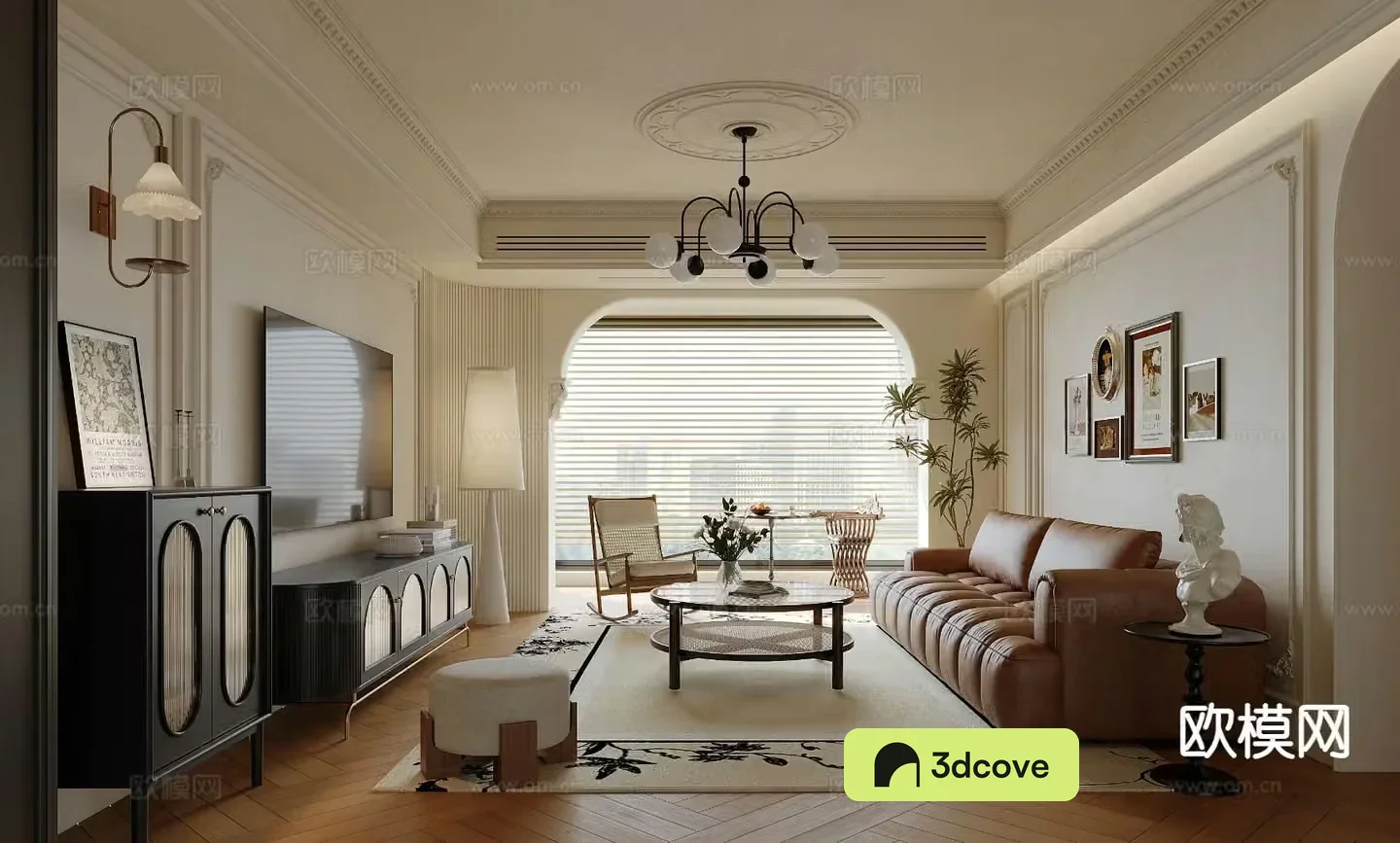 French cream style living room
