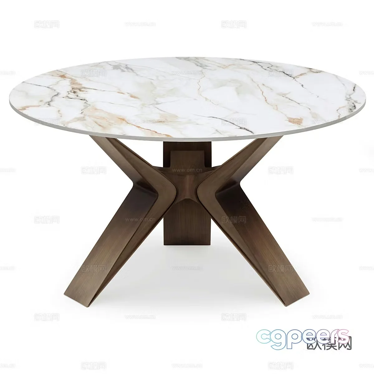 Modern marble coffee table round coffee table 3d model