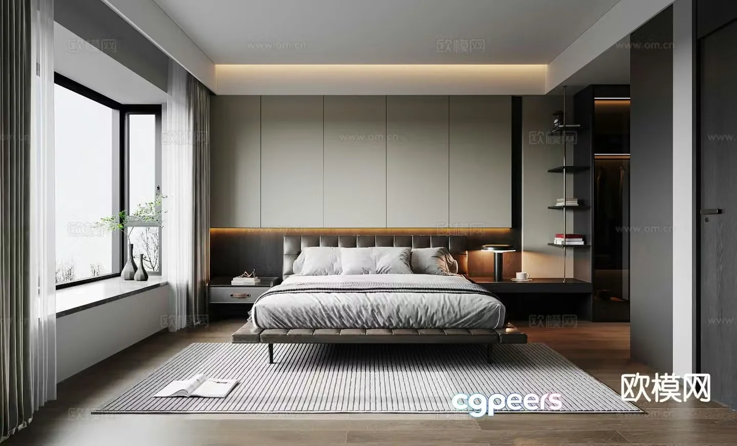 Italian style bedroom master bedroom 3d model