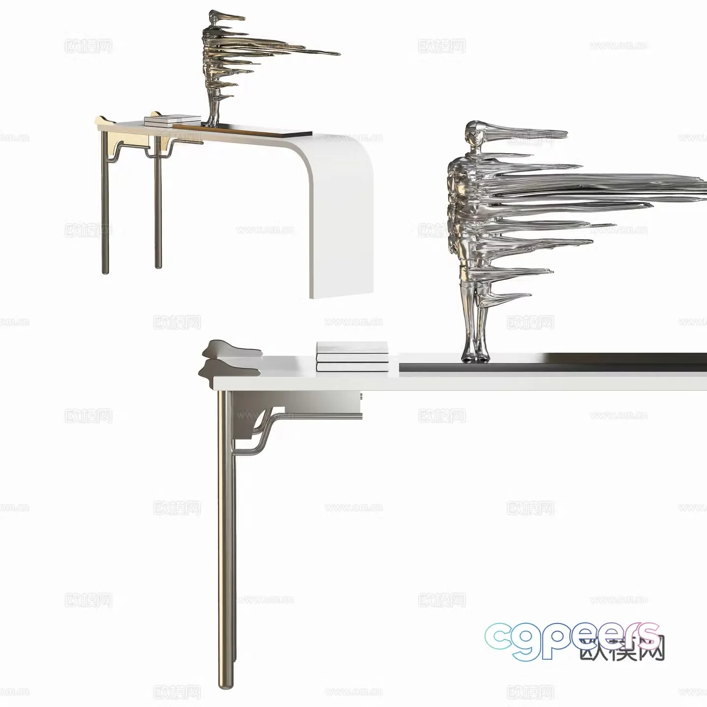 Modern metal entrance case cabinet 3d model
