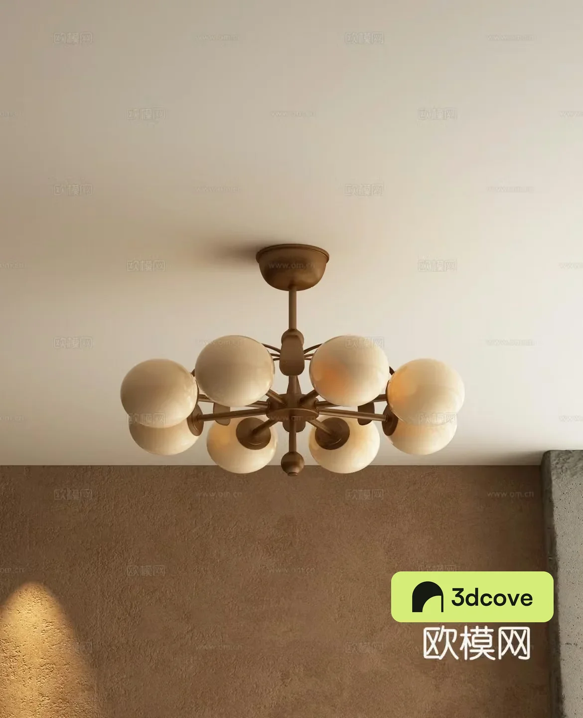 French multi-head chandelier