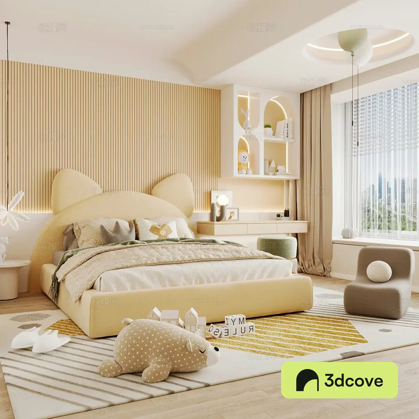 Modern children’s room boy’s room girl’s room