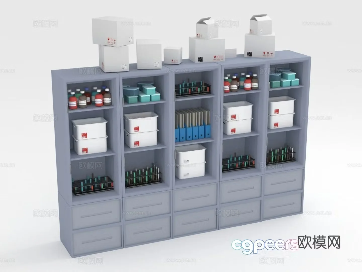 Storage cabinet chest of drawers combination cabinet storage cabinet file cabinet cabinet 3d model