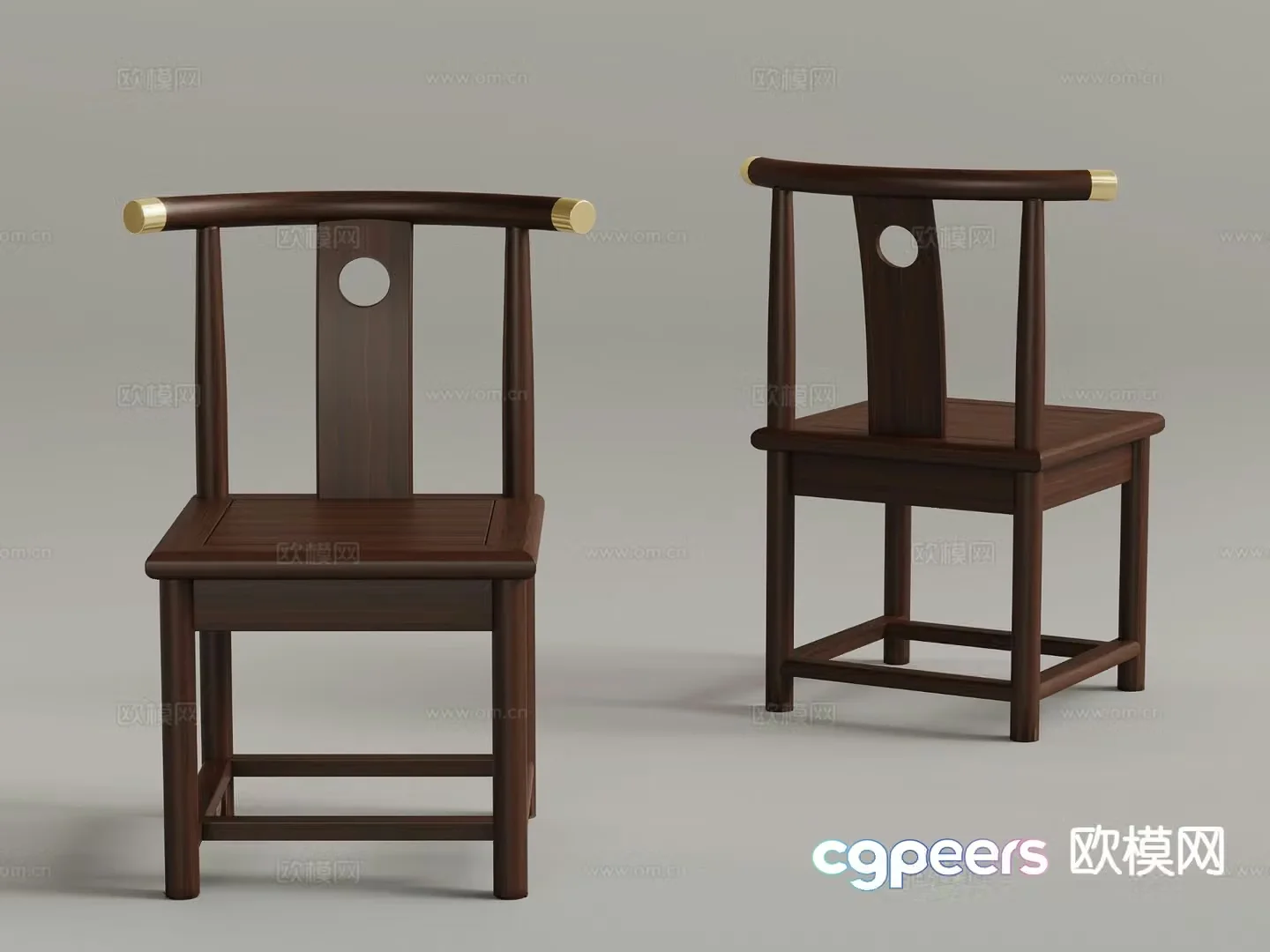 New Chinese style leisure chair 3d model