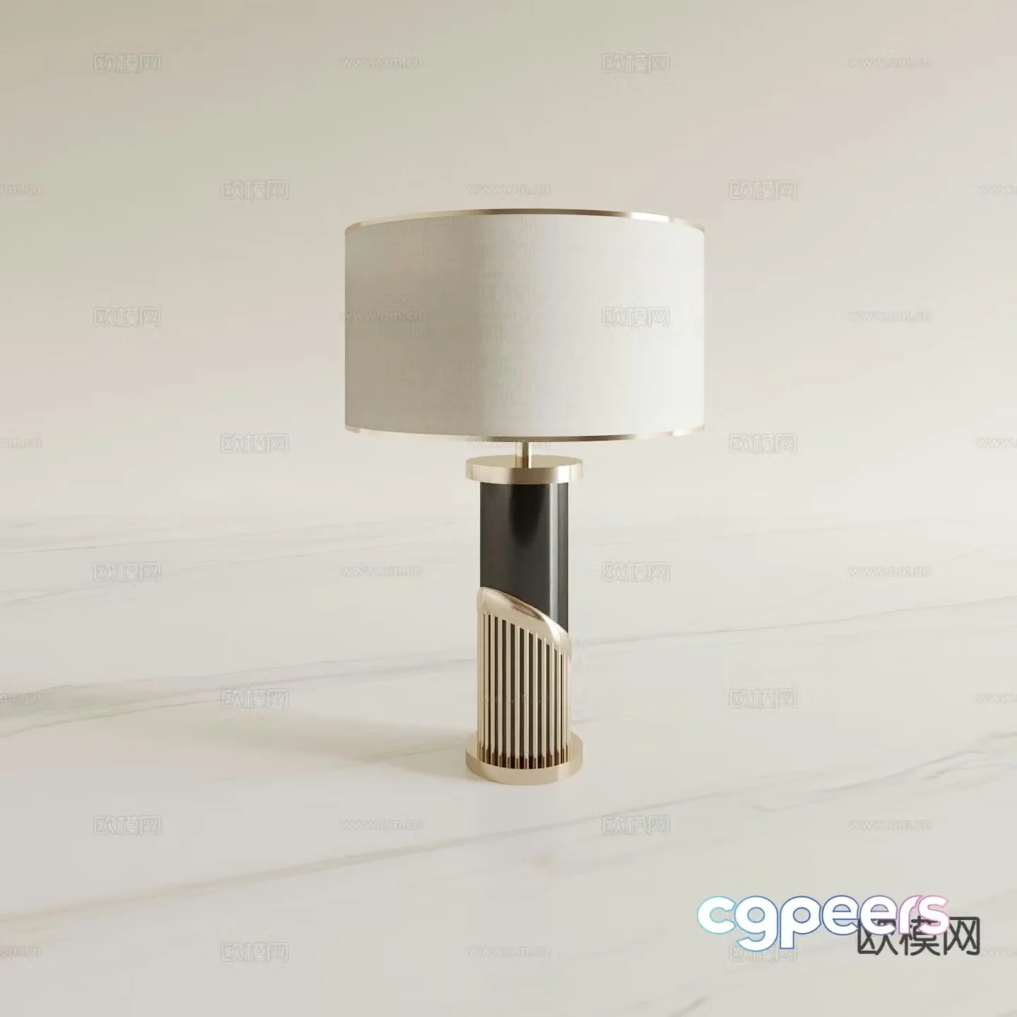 Light luxury table lamp bedside lamp 3d model
