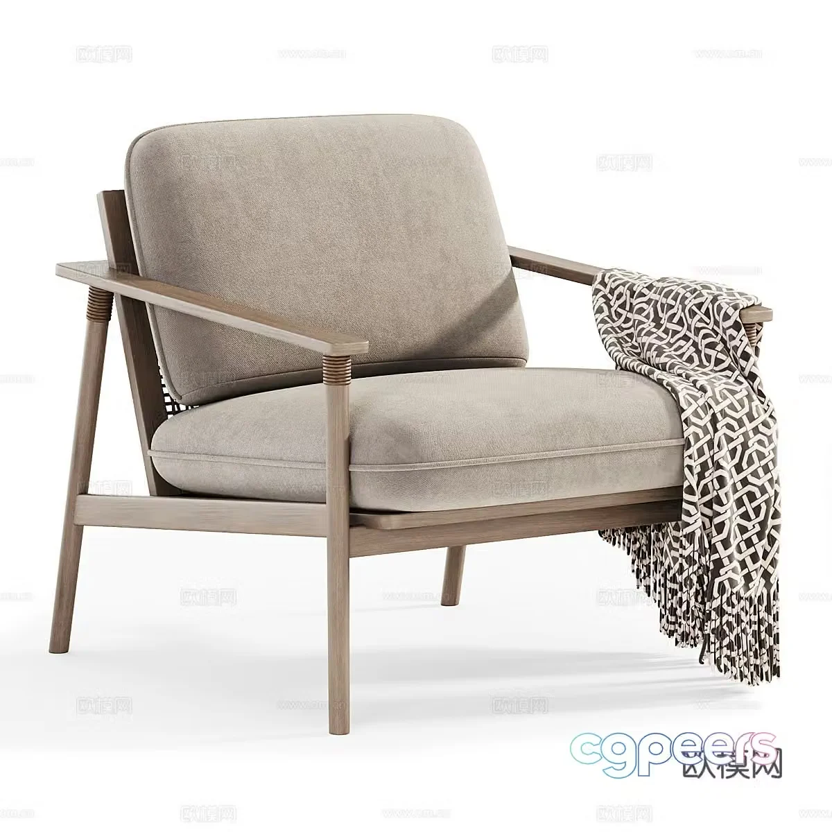 New Chinese casual chair 3D model