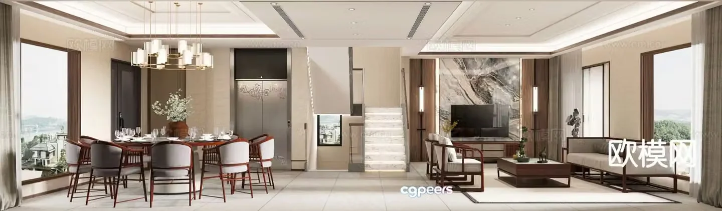 New Chinese restaurant 3D model