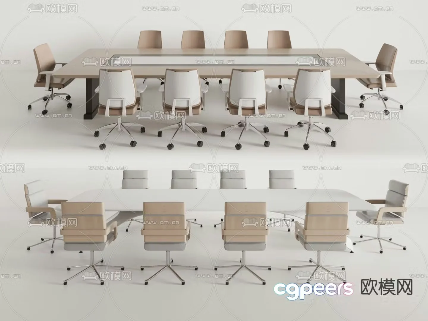 Modern conference table conference table 3d model