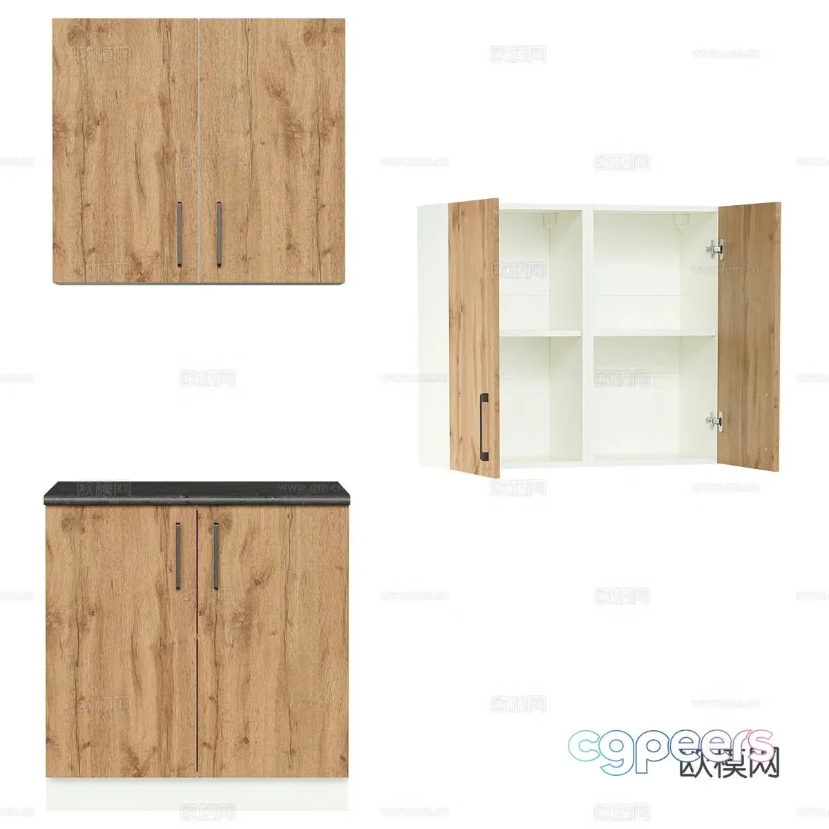 Nordic low cabinet shoe cabinet 3d model