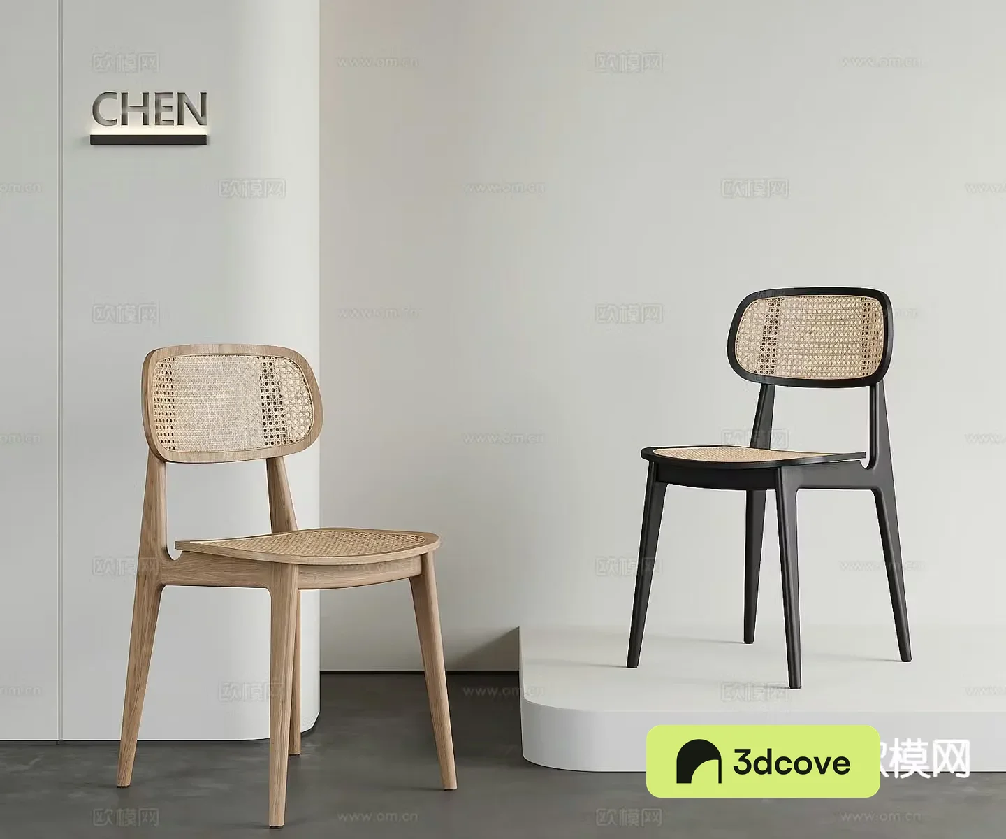 Wabi-sabi rattan chair single chair dining chair