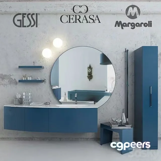 3ds Max Free – Furniture, plumbing and decoration in the bathroom – Cerasa – Maori