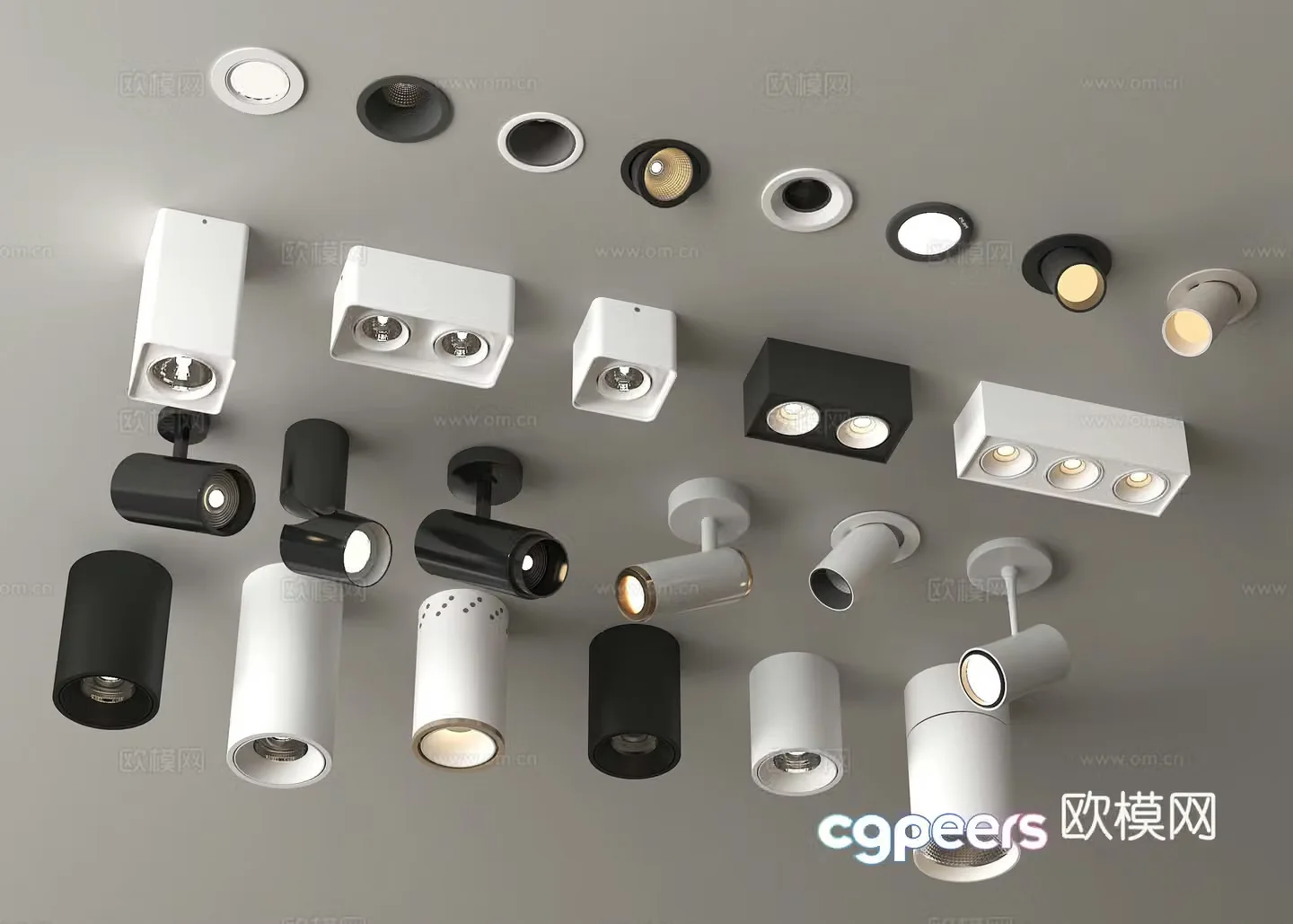 Spotlight Downlight Bulleye Lamp 3D Model