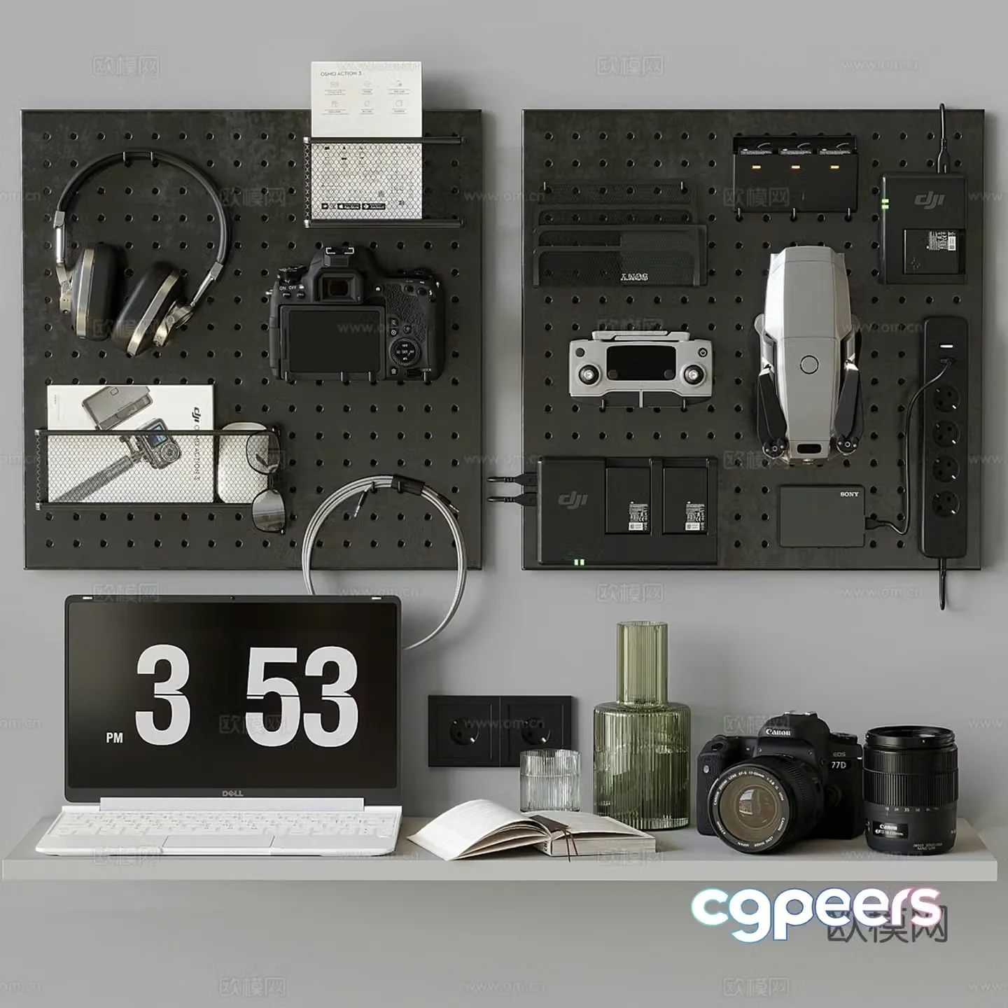 Modern wall decoration pendant 3D model
