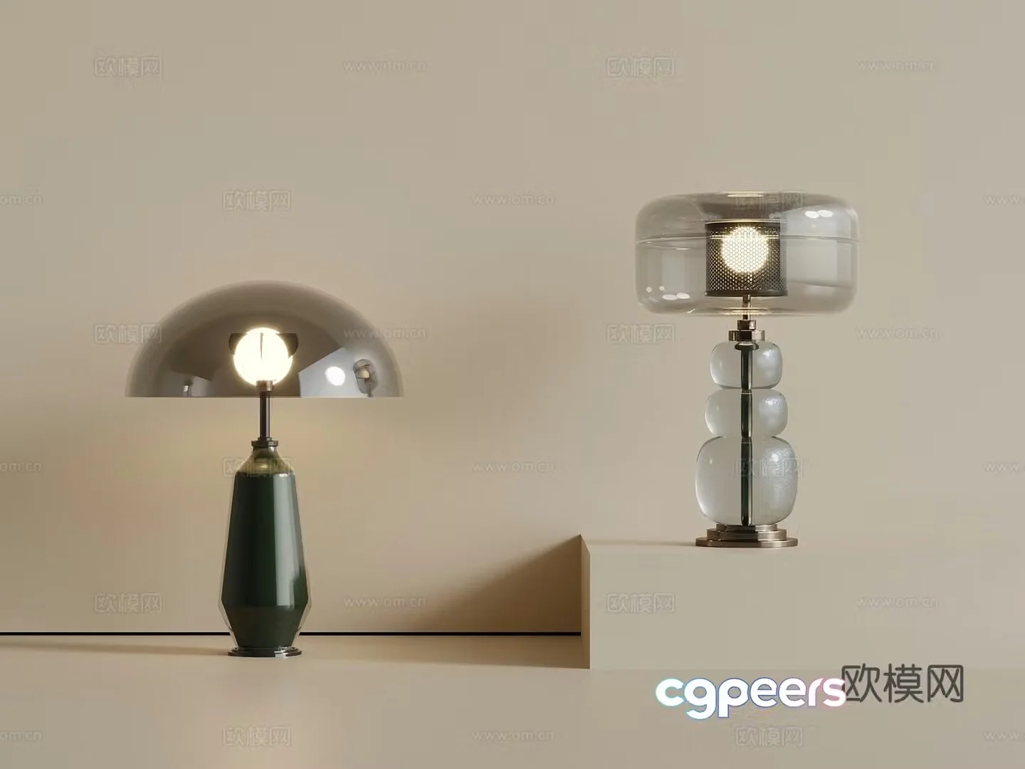 Light luxury Italian desk lamp desk lamp 3d model