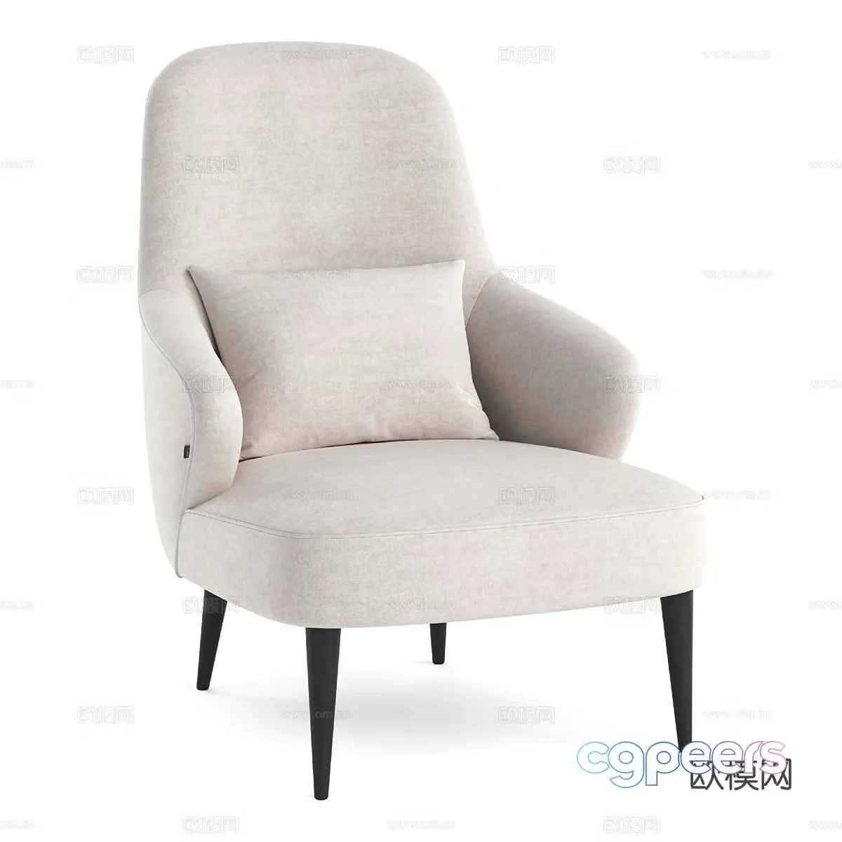 Modern simple single sofa single sofa simple sofa living room sofa casual sofa 3d model