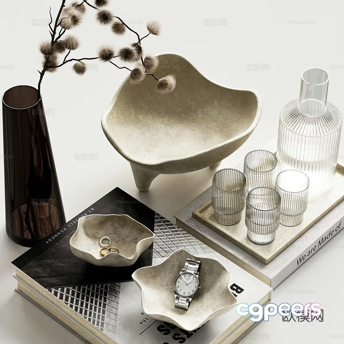New Chinese jewelry ornament combination 3D model