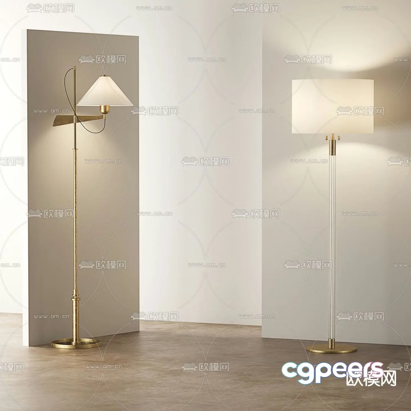 Light luxury floor lamp 3d model