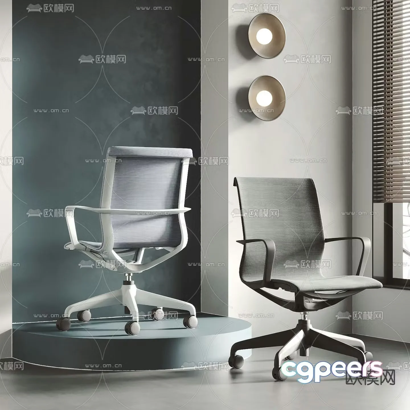 Office chair staff chair 3d model