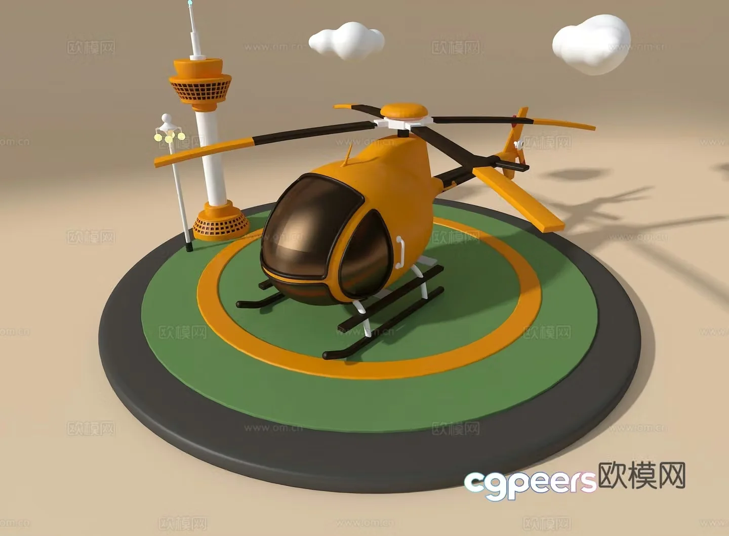 Children’s toy airplane figure 3d model