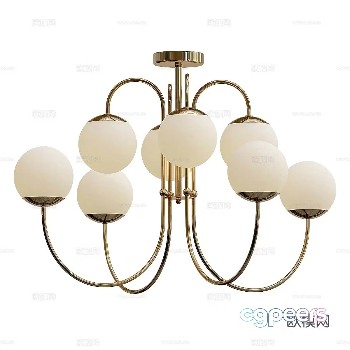 Light luxury chandeliers Hotel chandeliers Restaurant chandeliers Living room chandeliers Multi-head chandeliers Metal chandeliers 3D model