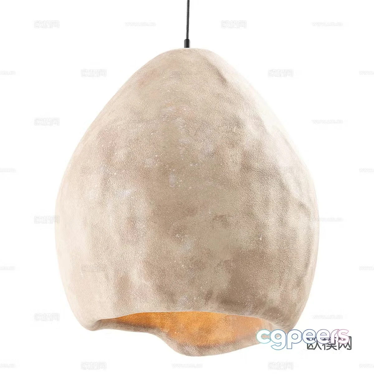 Modern Wasabi Ceramic Decorative Chandelier 3D Model