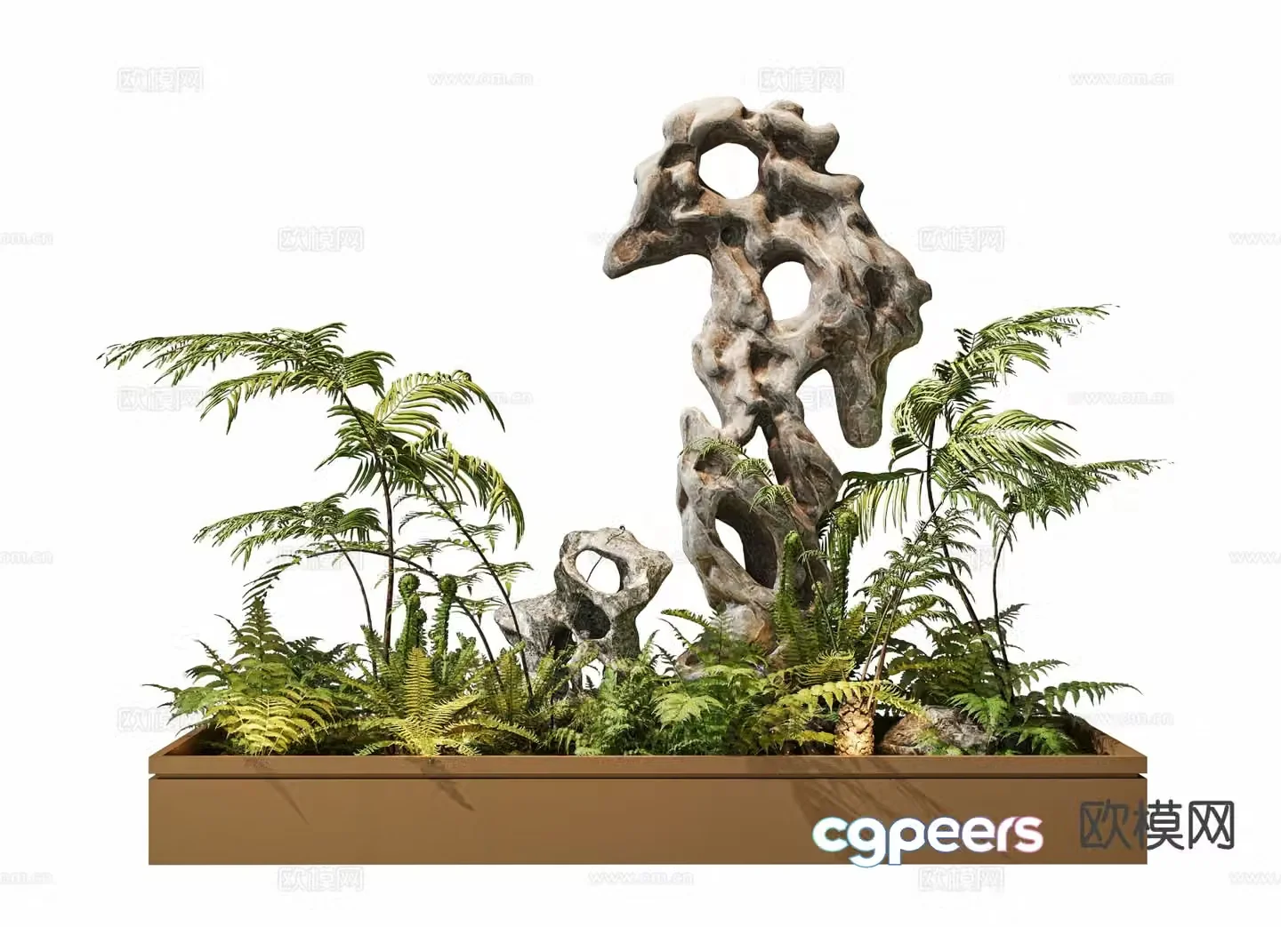 Plant landscape sketch 3d model