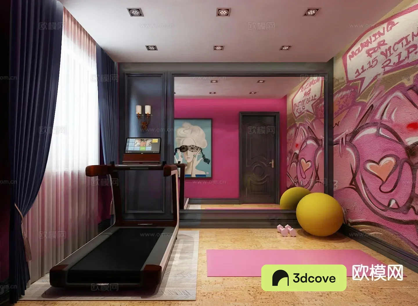 Dopamine Gym Contrast Color Home Gym