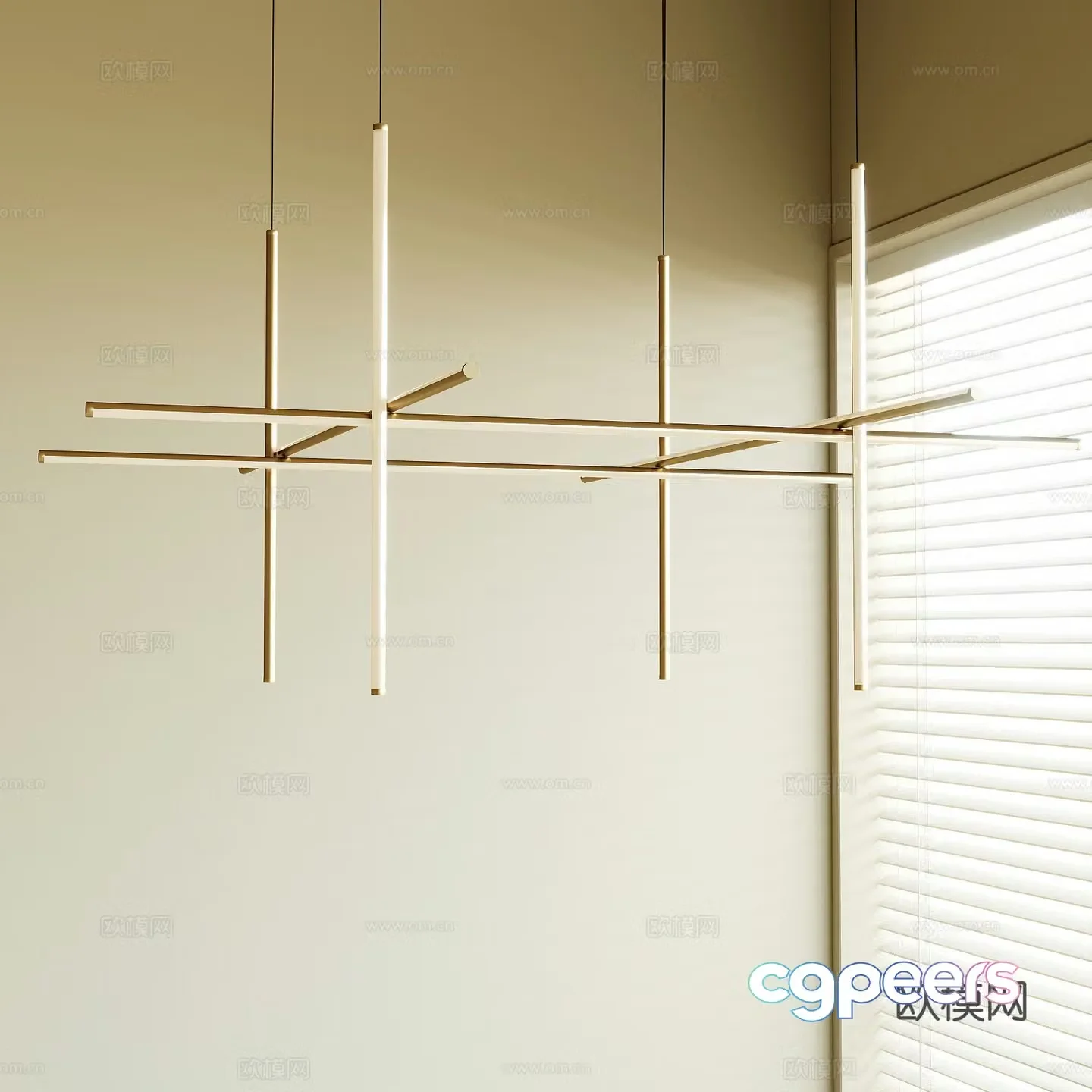Modern chandelier 3d model
