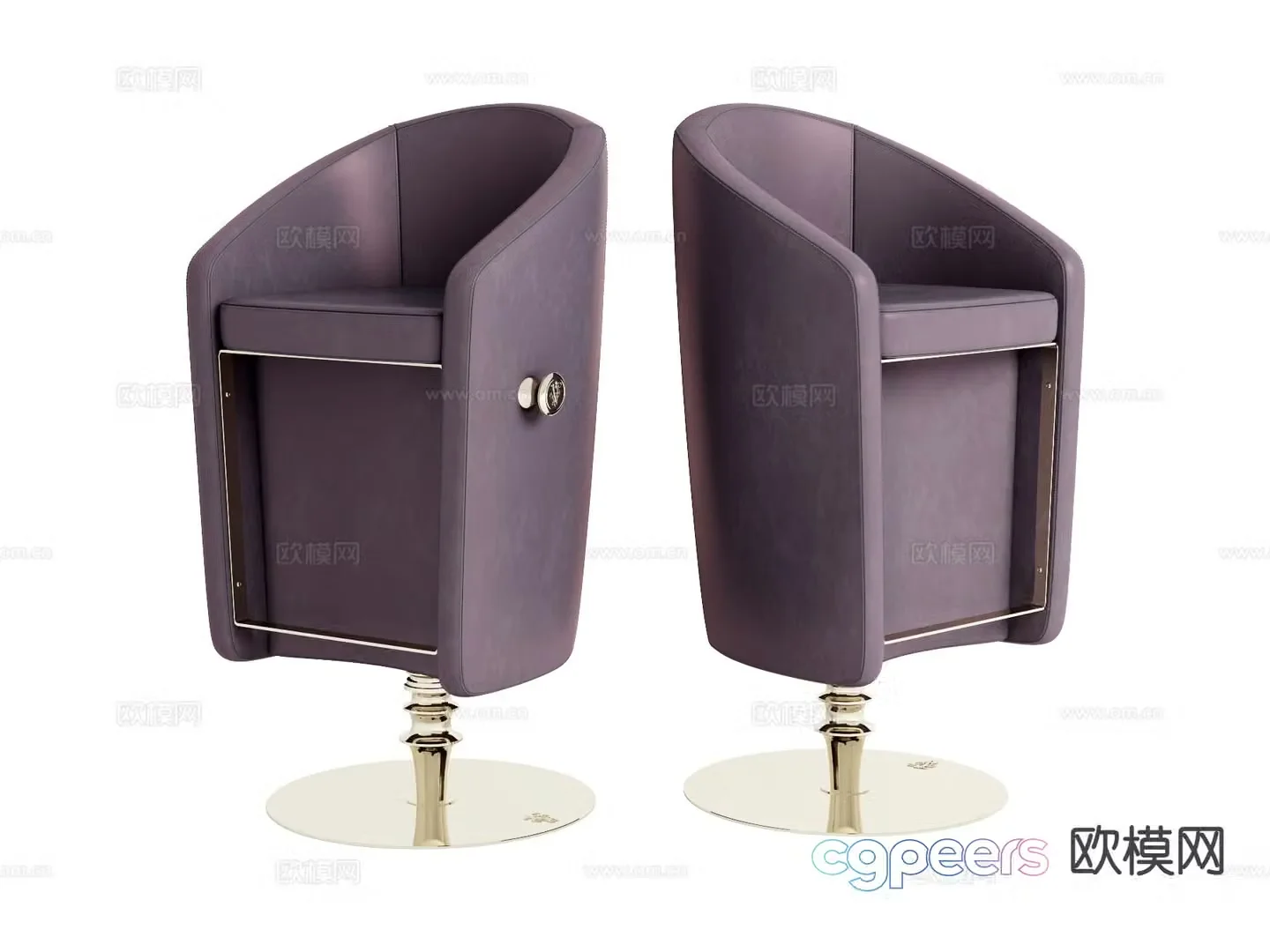 visionnaire light luxury bar stool 3d model