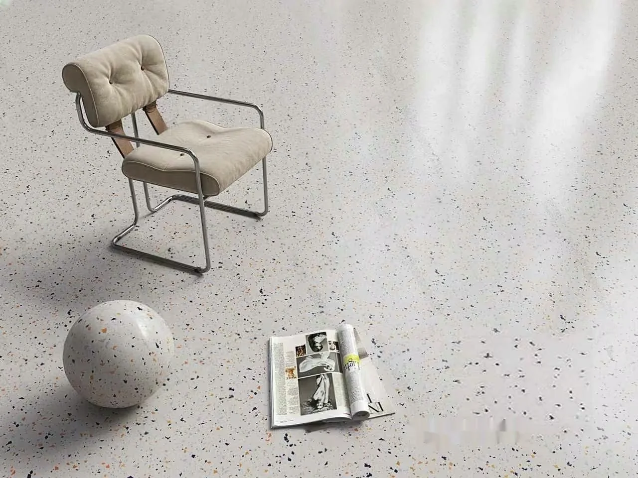 Modern Beige Chair 3D Model – 10530 – VRAY Render